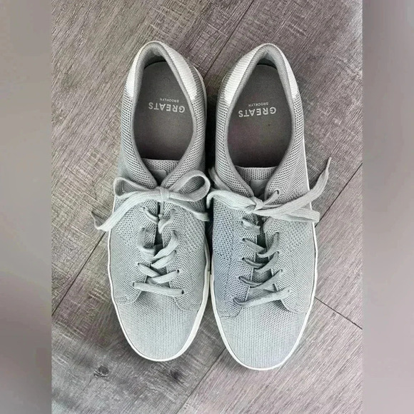 GREATS The Royale Knit Sneakers in Grey/White Size 13 - Picture 6 of 7